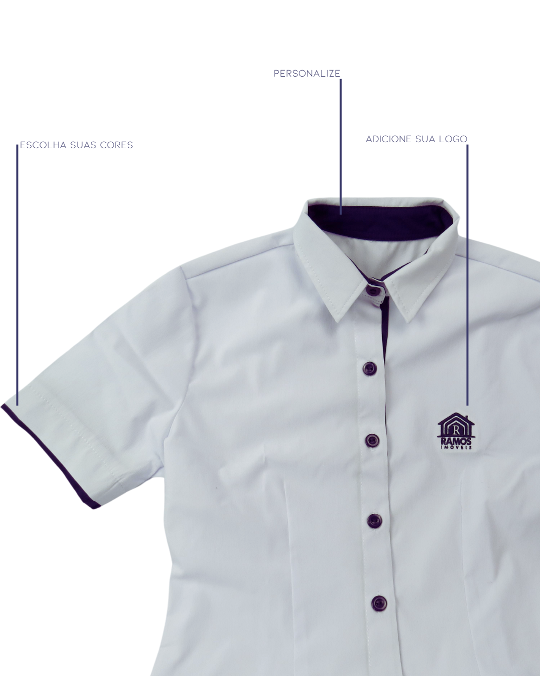 Camisa Social Manga Curta